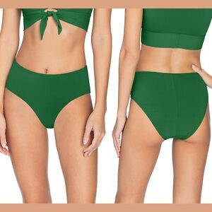 Robin Piccone Ava Bikini Tee and High Waist Bottom | Palm Green | Medium